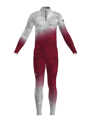 Podiumwear Men's Gold Two-Piece Race Suit (Nordic Skiing) Front View