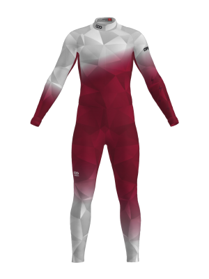 Podiumwear Unisex Gold One-Piece Race Suit (Nordic Skiing) Front View