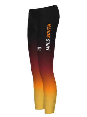 Podiumwear Women's Gold Two-Piece Race Suit (Nordic Skiing) Side View