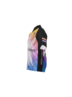 Podiumwear Men's Silver Short Sleeve MTB Jersey (Cycling) Side View