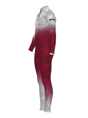 Podiumwear Men's Gold Two-Piece Race Suit (Nordic Skiing) Side View