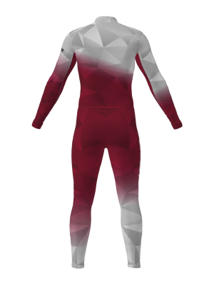 Podiumwear Unisex Gold One-Piece Race Suit (Nordic Skiing) Back View