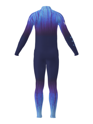 Podiumwear Women's Gold Two-Piece Race Suit (Nordic Skiing) Back View