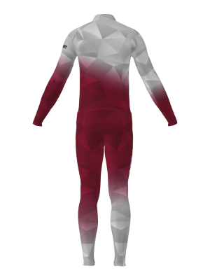Podiumwear Men's Gold Two-Piece Race Suit (Nordic Skiing) Back View