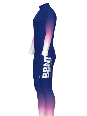 Podiumwear Unisex Silver Two-Piece Race Suit (Nordic Skiing) Side View