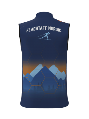 Podiumwear Silver Vest Unisex (Nordic Skiing) Back View