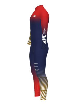 Podiumwear Unisex Gold One-Piece Race Suit (Nordic Skiing) Side View