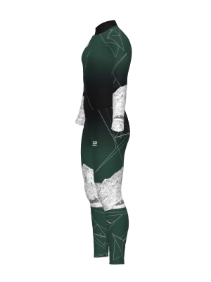 Podiumwear Women's Gold One-Piece Race Suit (Nordic Skiing) Side View