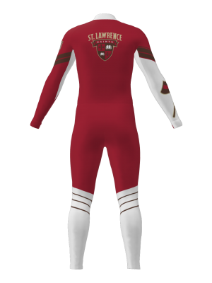Podiumwear Unisex Gold One-Piece Race Suit (Nordic Skiing) Back View
