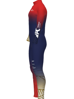 Podiumwear Unisex Silver Two-Piece Race Suit (Nordic Skiing) Side View
