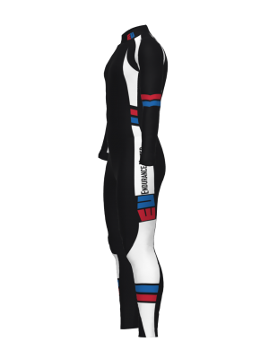 Podiumwear Unisex Gold One-Piece Race Suit (Nordic Skiing) Side View