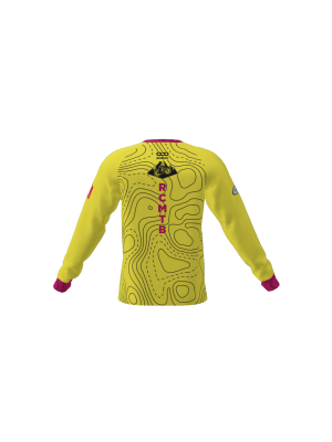 Podiumwear Unisex Silver Long Sleeve Tech Tee (Cycling) Back View