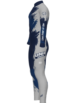 Podiumwear Unisex Gold One-Piece Race Suit (Nordic Skiing) Side View