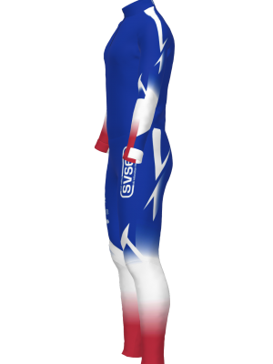 Podiumwear Unisex Silver Two-Piece Race Suit (Nordic Skiing) Side View