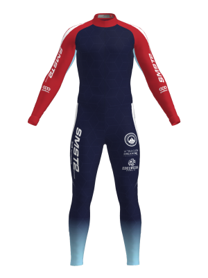 Podiumwear Unisex Gold One-Piece Race Suit (Nordic Skiing) Front View