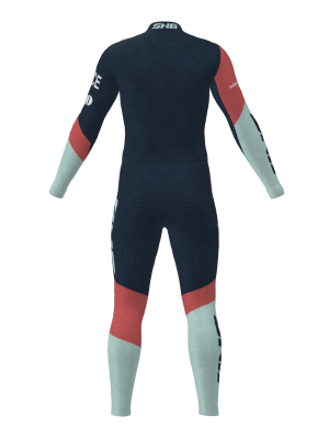 Podiumwear Women's Gold One-Piece Race Suit (Nordic Skiing) Back View