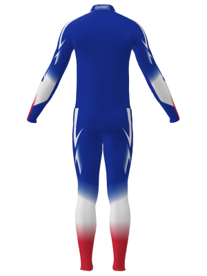 Podiumwear Women's Gold Two-Piece Race Suit (Nordic Skiing) Back View