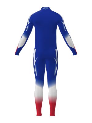 Podiumwear Women's Gold Two-Piece Race Suit (Nordic Skiing) Back View