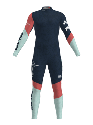 Podiumwear Women's Gold One-Piece Race Suit (Nordic Skiing) Front View
