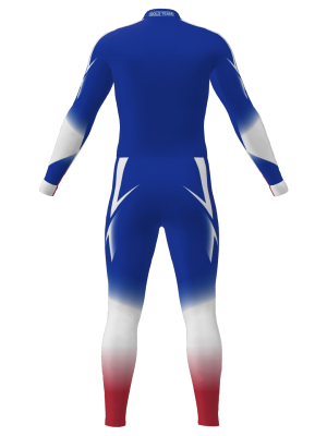 Podiumwear Unisex Gold One-Piece Race Suit (Nordic Skiing) Back View