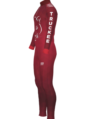 Podiumwear Unisex Silver Two-Piece Race Suit (Nordic Skiing) Side View