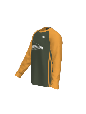 Podiumwear Unisex Crew Neck LS Tee (Running) Side View