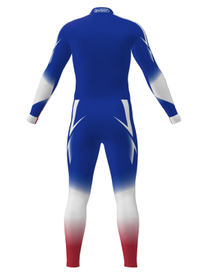 Podiumwear Unisex Gold One-Piece Race Suit (Nordic Skiing) Back View