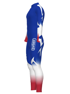 Podiumwear Women's Gold One-Piece Race Suit (Nordic Skiing) Side View