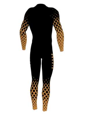 Podiumwear Unisex Silver Two-Piece Race Suit (Nordic Skiing) Back View