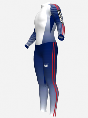 Podiumwear Unisex Silver Two-Piece Race Suit