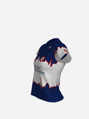 Podiumwear Women's V-Neck Tee (Nordic Skiing) Side View