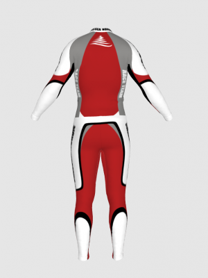 Podiumwear Women's Silver Two-Piece Race Suit