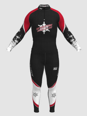 Podiumwear Unisex Silver Two-Piece Race Suit