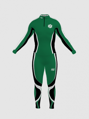 Podiumwear Women's Silver Two-Piece Race Suit