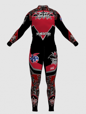 Podiumwear Unisex Silver Two-Piece Race Suit