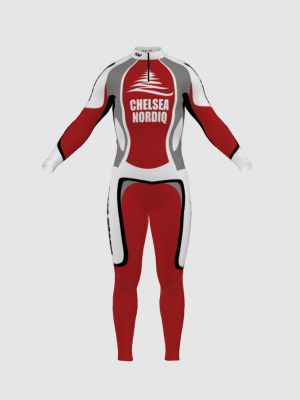 Podiumwear Unisex Silver Two-Piece Race Suit