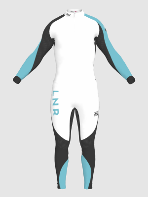 Podiumwear Unisex Silver Two-Piece Race Suit