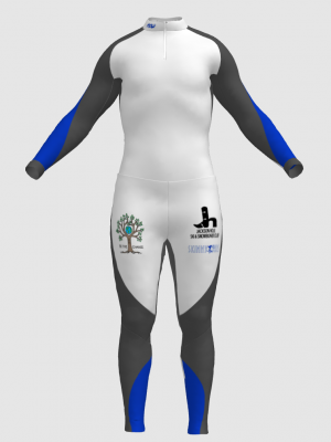 Podiumwear Unisex Silver Two-Piece Race Suit