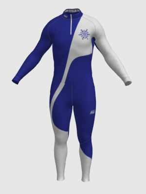 Podiumwear Unisex Silver Two-Piece Race Suit