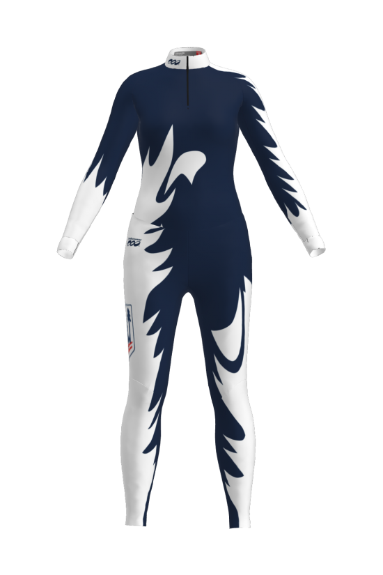 Podiumwear Women's Silver Two-Piece Race Suit Gallery