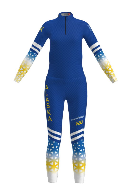 Podiumwear New Women's Gold Two-Piece Race Suit Gallery