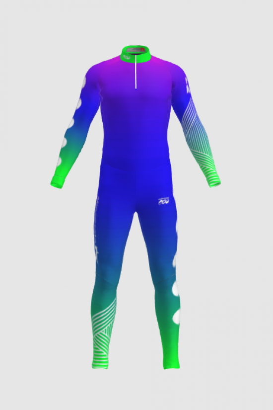 Podiumwear Unisex Silver Two-Piece Race Suit Gallery