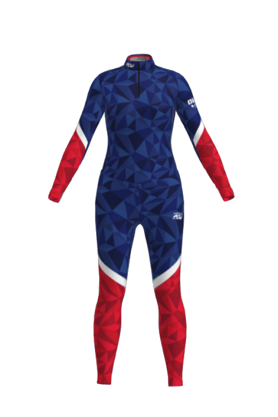 Podiumwear Women's Silver Two-Piece Race Suit Gallery