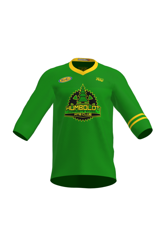 Podiumwear Men's Gold 3/4 Sleeve MTB Jersey Gallery