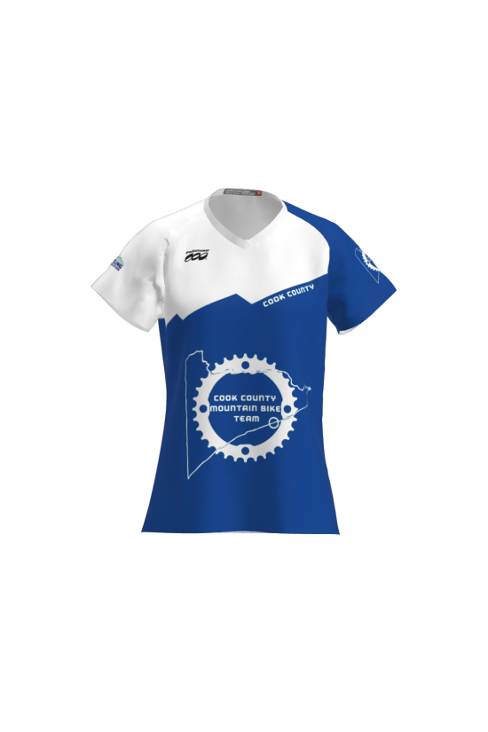 Podiumwear Women's Silver Short Sleeve MTB Jersey - NEW FABRIC 2025! Gallery