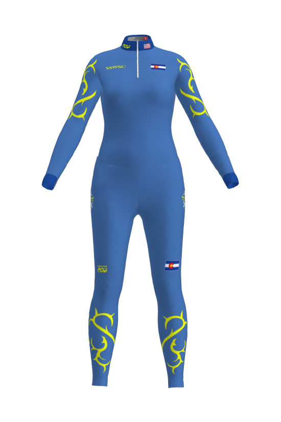 Podiumwear Women's Silver Two-Piece Race Suit Gallery