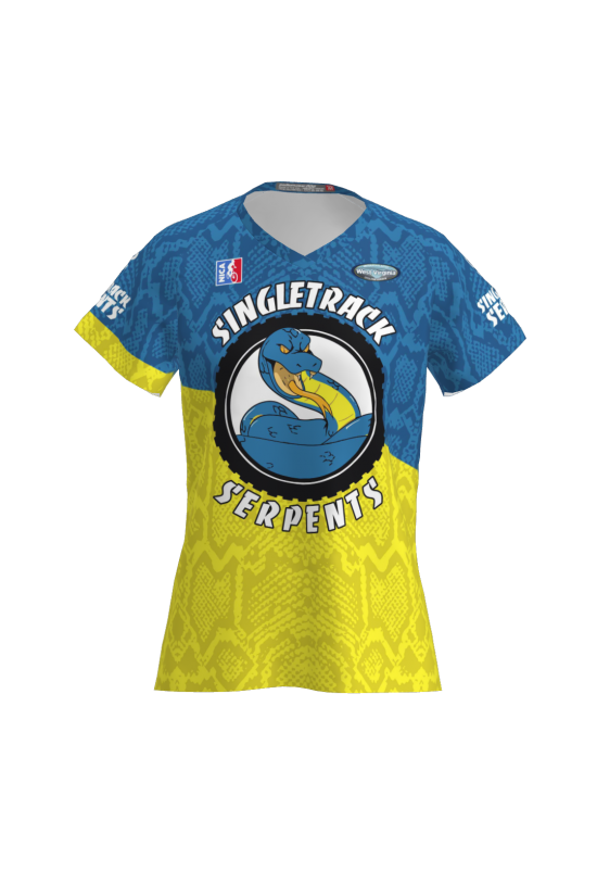 Podiumwear Women's Silver Short Sleeve MTB Jersey - NEW FABRIC 2025! Gallery