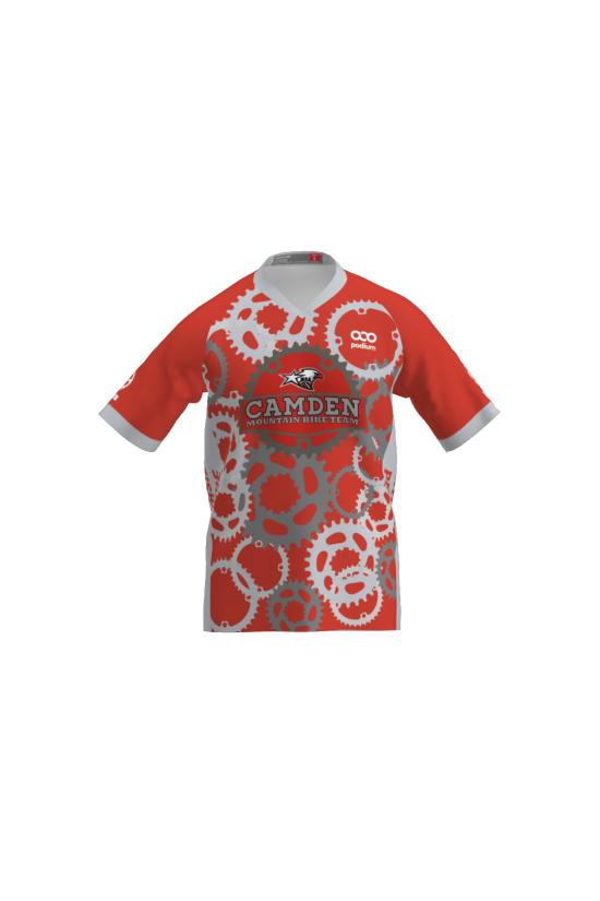 Podiumwear Men's Silver Short Sleeve MTB Jersey - New Fabric 2025! Gallery