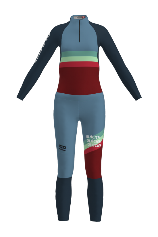 Podiumwear Women's Gold Two-Piece Race Suit Gallery