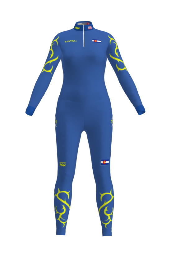 Podiumwear Women's Silver Two-Piece Race Suit Gallery